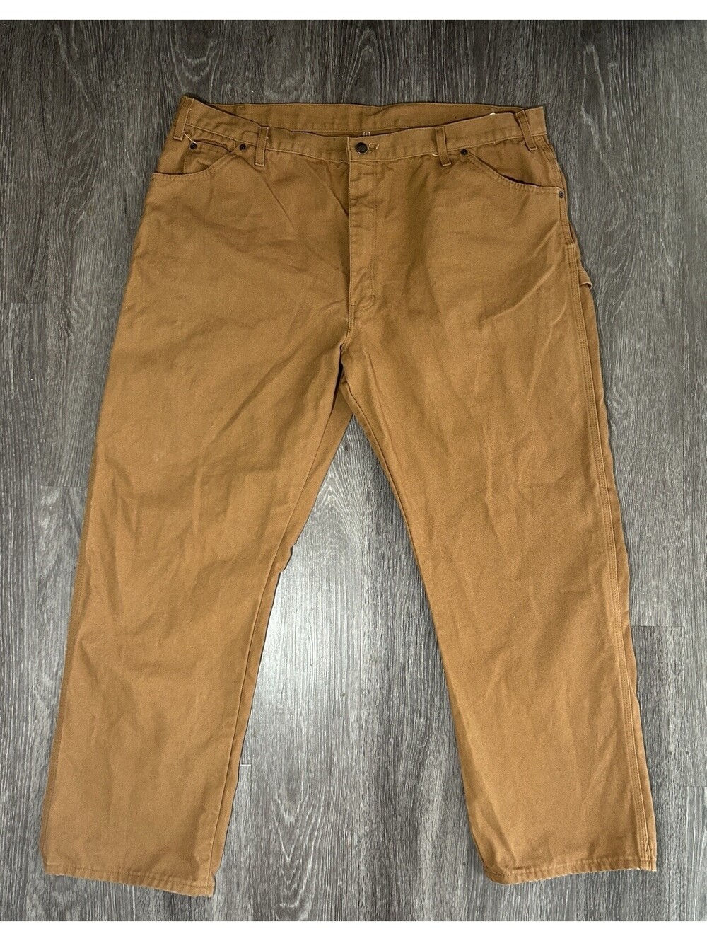 Dickies EU1939RBD Carpenter Pants Mens 42x30 Brown Canvas